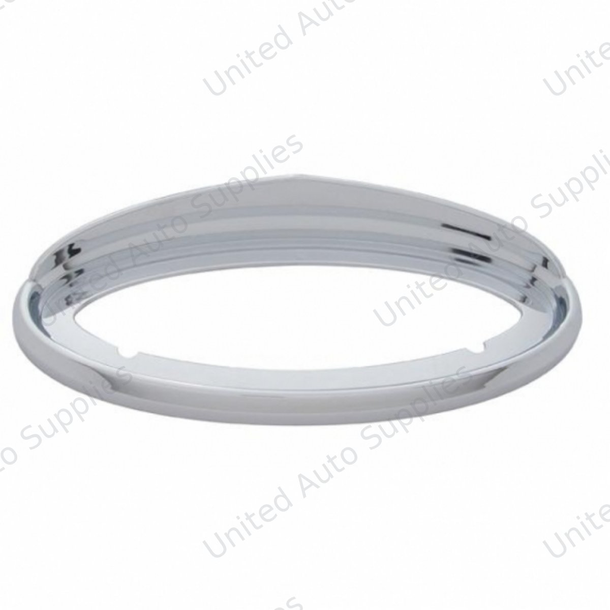 Chrome Bezel With Visor For 7-1/2" X 3" Peterbilt Unibilt Emblem