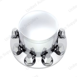 Dome Rear Axle Cover With 33mm Standard Thread-On Nut Covers - Chrome