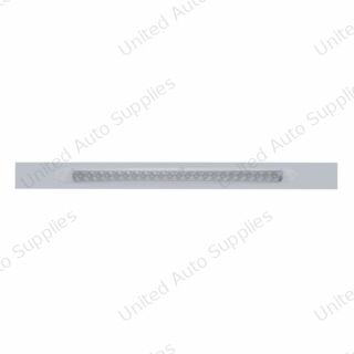Chrome Top Mud Flap Plate With 23 LED 17" Reflector Light Bar - Red LED/Clear Lens (Each)