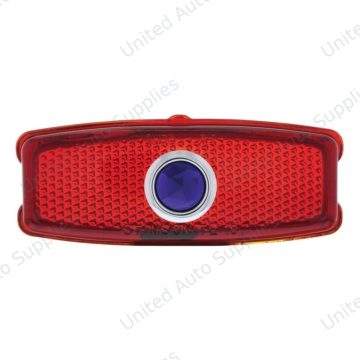 Glass Tail Light Lens With Blue Dot For 1941-48 Chevy Passenger Car