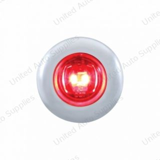 2 LED 3/4" Mini Light With Bezel (Clearance/Marker) - Red LED/Red Lens