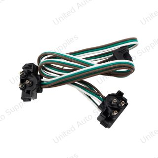 3 Prong Right Angle Plug Wiring Harness With 3 Plugs - 12" Lead