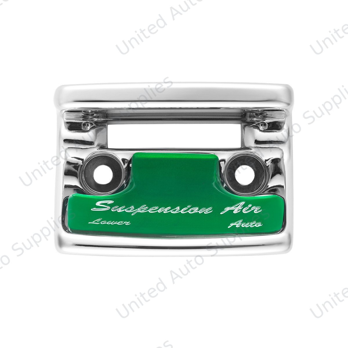 Chrome Plastic Suspension Air Switch Guard With Glossy Sticker For 1990-2010 Freightliner Classic-Green