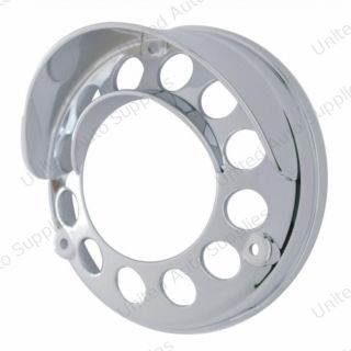 Chrome Plastic Light Bezel With Visor For UP LED Double Face Turn Signal Light