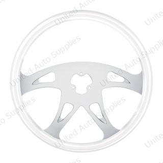 18" Color Boss Steering Wheel - Glacier White