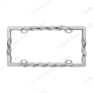 Chrome Twist License Plate Frame