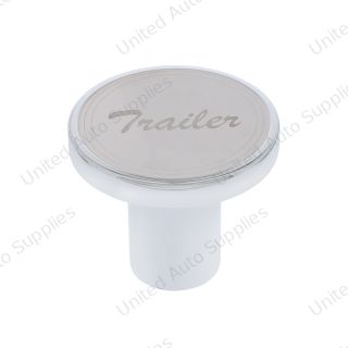 Aluminum Screw-On Air Valve Knob With Stainless Trailer Plaque - Chrome