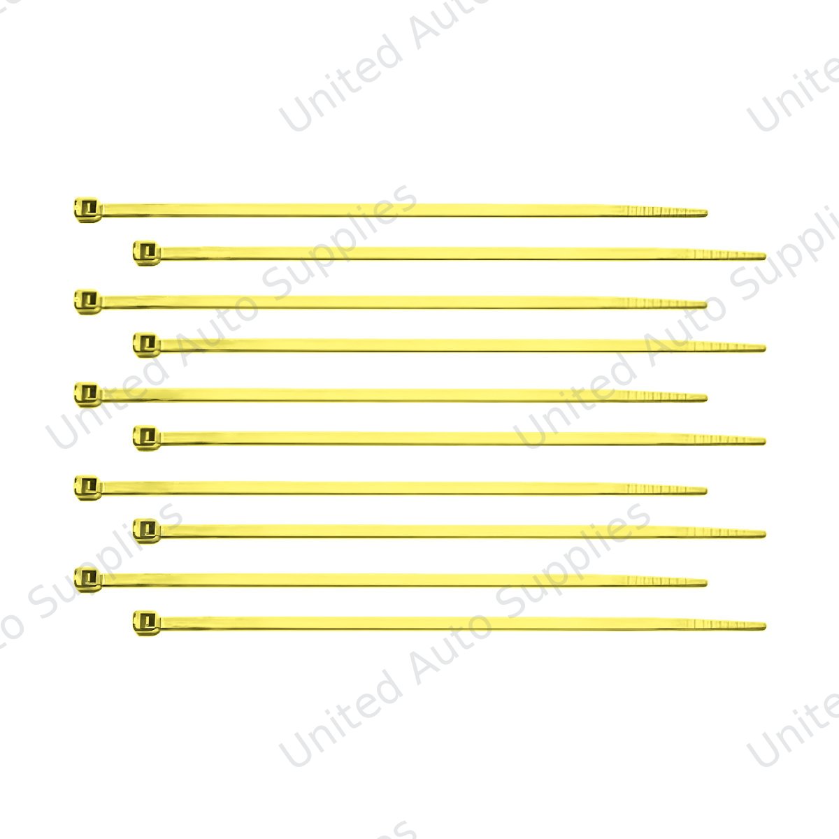 6" Nylon Cable Zip Ties - Brass (10-Pack)