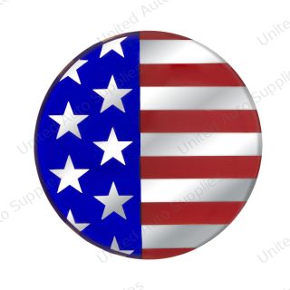 1-3/4" Round Glossy Sticker - USA Flag
