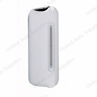 Mirror Cover With 14 LED 12" Light Bar For 2005+ Freightliner (Passenger) - Amber LED/Clear Lens