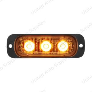 3 High Power LED Super Thin Warning Light - Amber LED (Bulk)