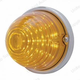 17 LED Beehive Flush Mount Kit With Low Profile Bezel - Amber LED/Amber Lens