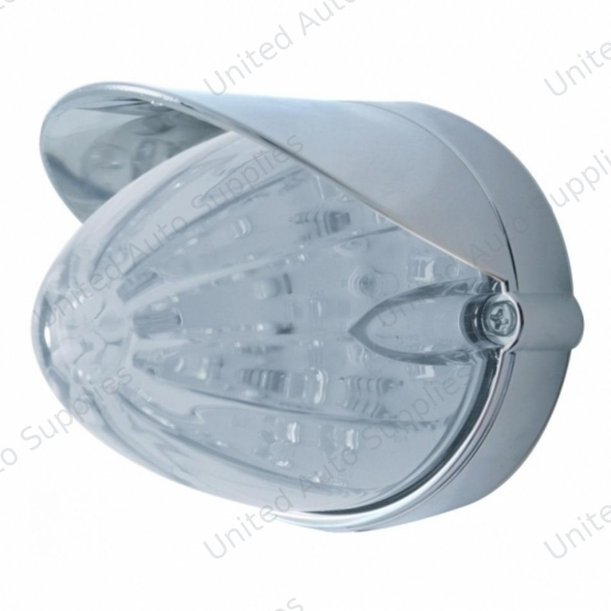 19 LED Watermelon Grakon 1000 Flush Mount Kit With Visor - Amber LED/Clear Lens
