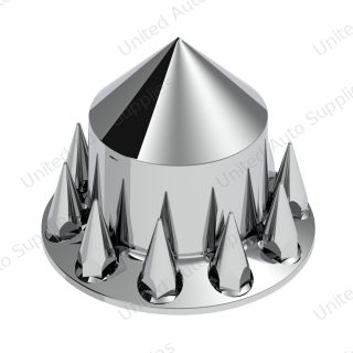 Spike Rear Axle Cover With 33mm Spike Thread-On Nut Covers - Chrome