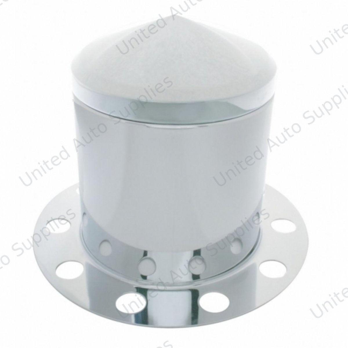 Stainless Pointed Rear Axle Cover 3PC Kit For 33mm Nut Cover - Steel/Aluminum Wheel