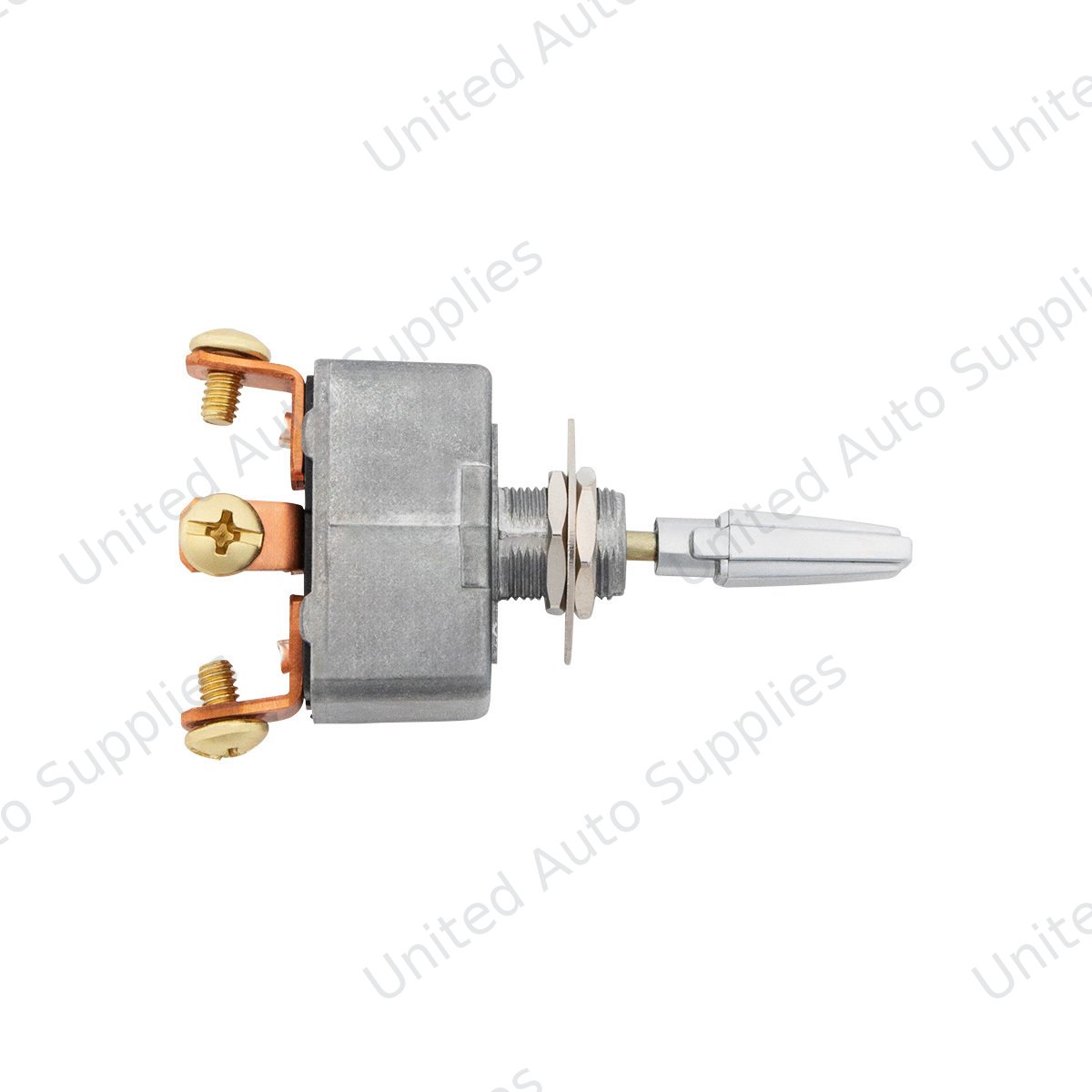All Metal Heavy Duty Toggle w/ 3 Screw Terminals 50 Amp 12V S.P.S.T. On/Off/On 1 Pc.