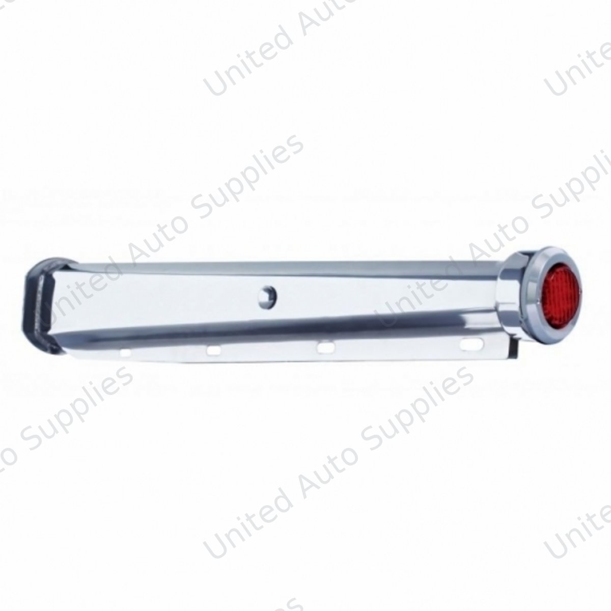 30" Heavy Duty Mud Flap Hangers With 9 LED End Cap & Bezel - Red LED/Red Lens (Pair)