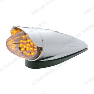 19 LED Reflector Grakon 1000 Cab Light Kit With Visor - Amber LED/Clear Lens