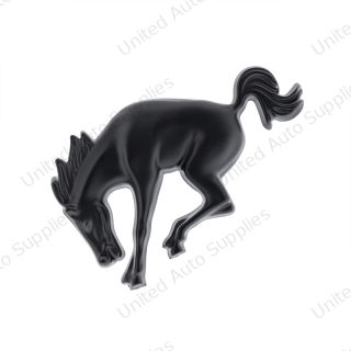 Plastic Bucking Horse Emblem - Matte Black