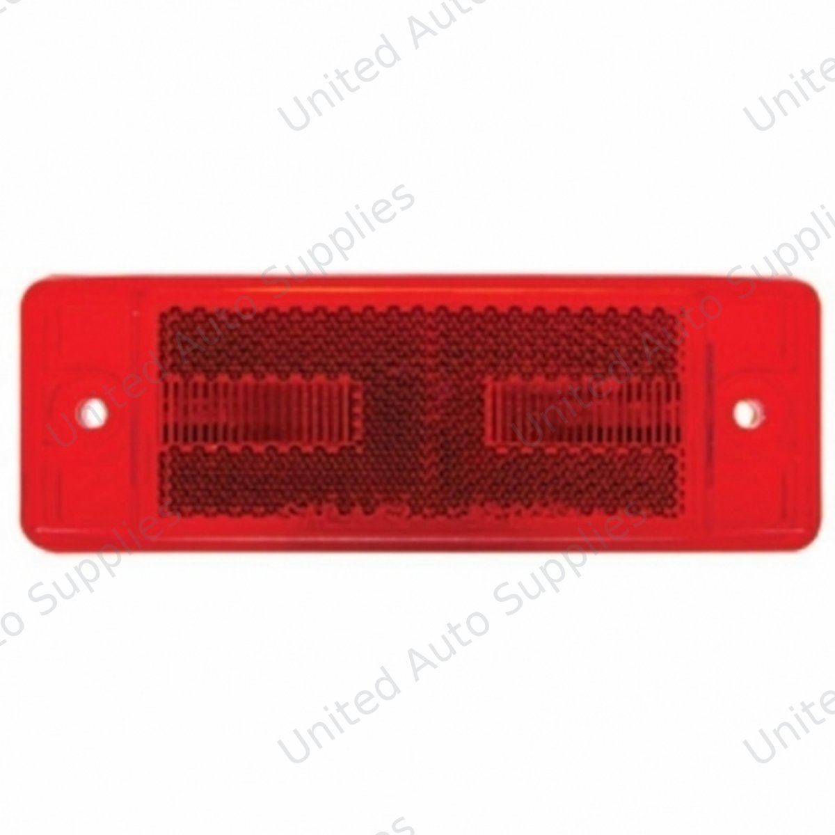 8 LED Rectangular Light (Clearance/Marker) With Reflex Lens - Red LED/Red Lens (Bulk)