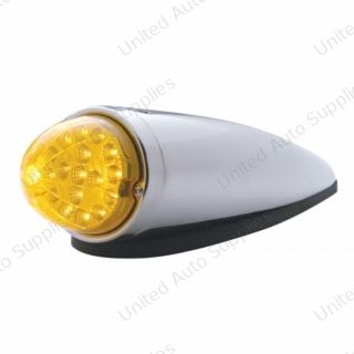 17 LED Dual Function Watermelon Clear Reflector Cab Light Kit With Die-Cast Housing -Amber LED & Lens