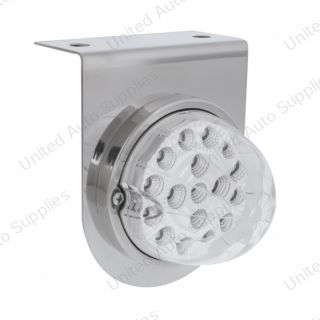 Stainless Light Bracket With 17 LED Dual Function Clear Reflector Light - Clear Lens
