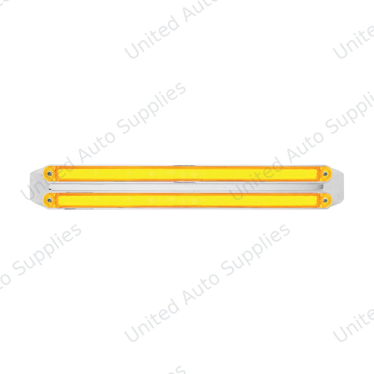 Dual 24 LED Dual Function 12" GloLight Bar With Bezel - Amber LED/Amber Lens