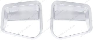 Chrome Plastic Fairing Latch Cover For 2018-2024 Volvo VNL-Passenger Front; Chrome Plastic Fairing Latch Cover For 2018-2024 Volvo VNL-Driver Front (2pcs)