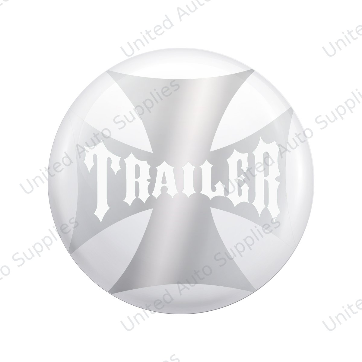 "Trailer" Maltese Cross Air Valve Knob Candy Color Sticker Only- Pearl White