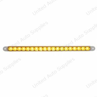 19 LED 12" Reflector Turn Signal Light Bar - Amber LED/Clear Lens (Bulk)