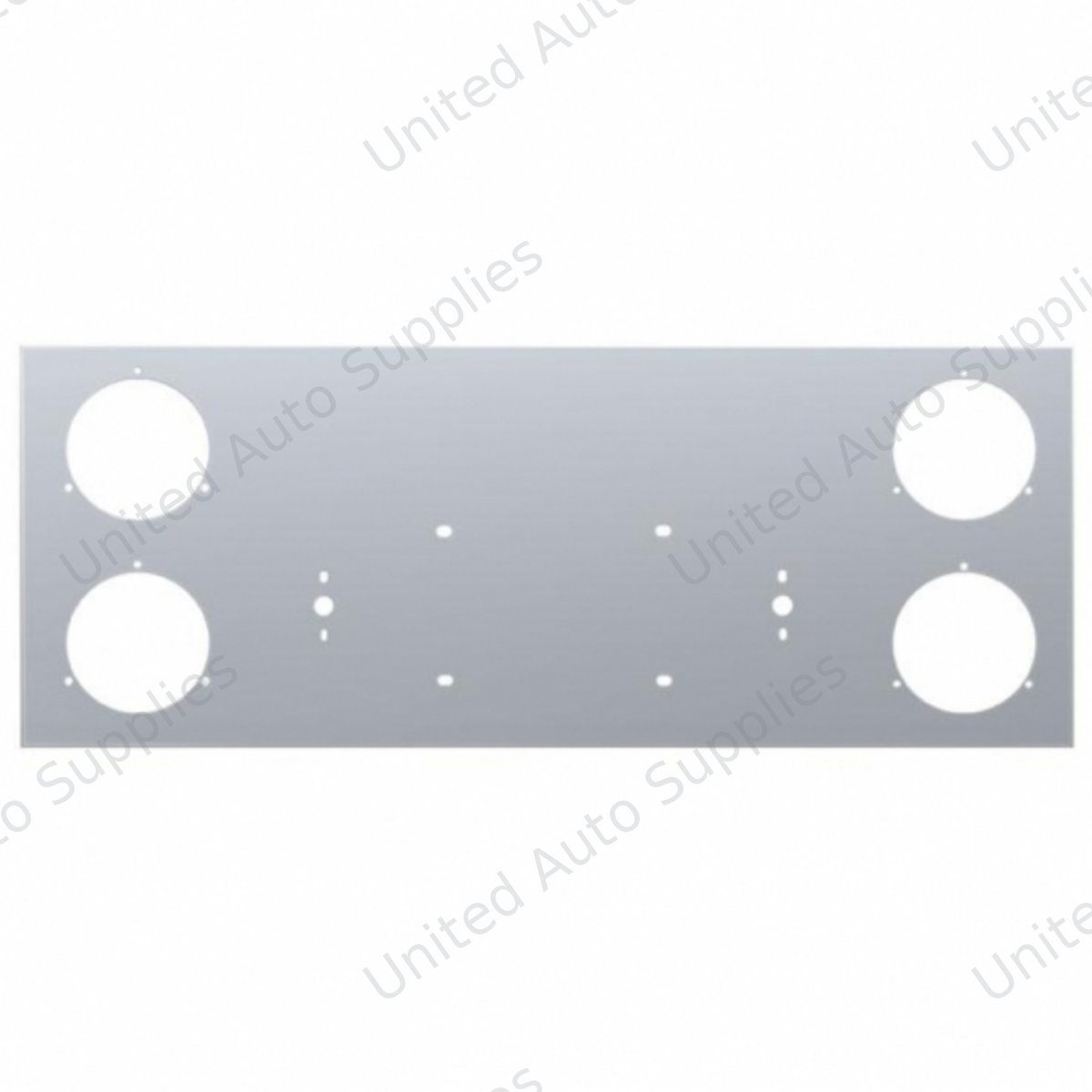33-3/4" Stainless Steel Rear Center Light Panel With Four 4" Light Cutouts