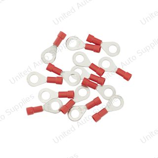 22-18 AWG 1/4" Stud Vinyl Ring Terminal (14-Pack)