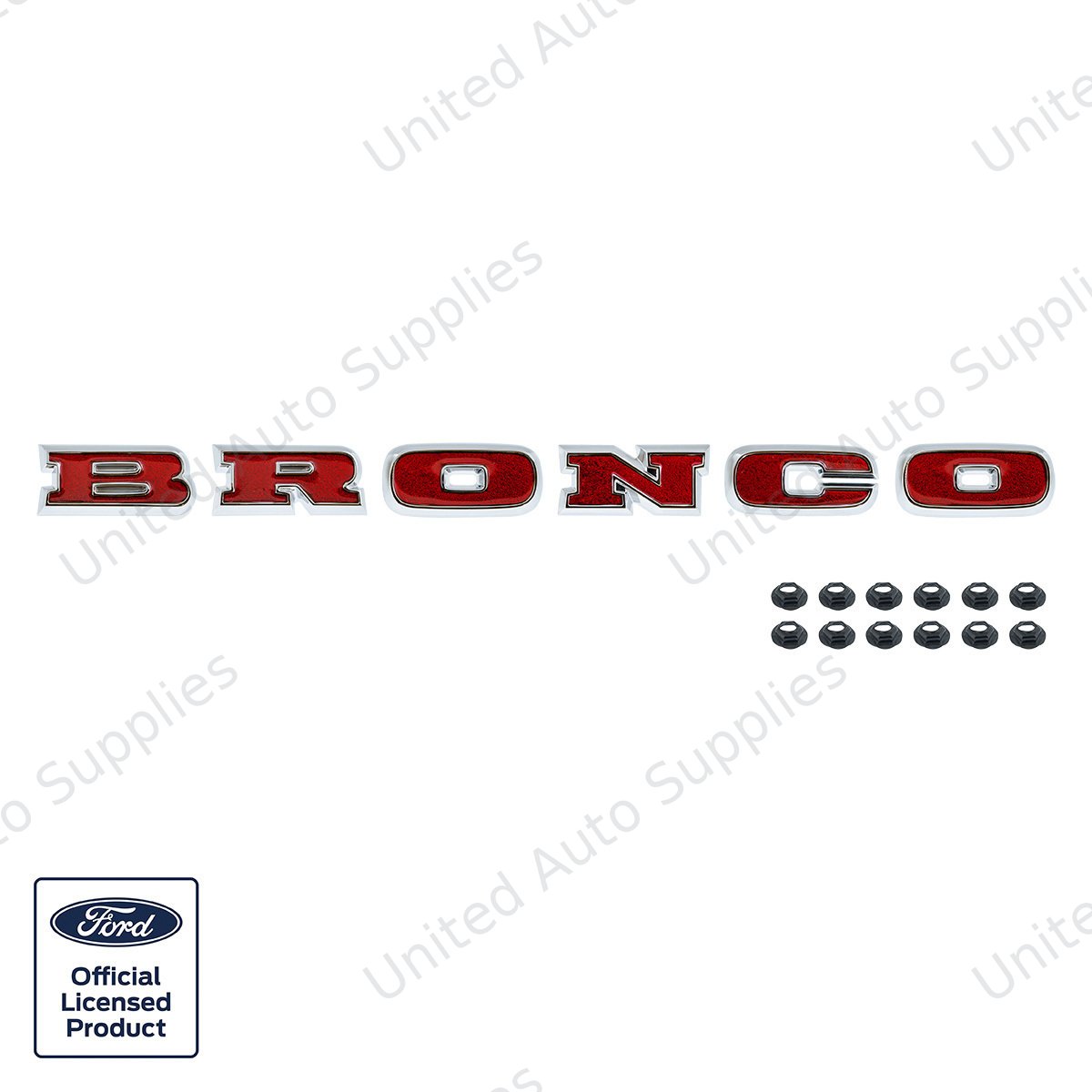 Chrome "BRONCO" Grille Letter Set For 1966-1977 Ford Bronco