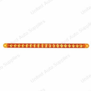 19 LED 12" Reflector Turn Signal Light Bar - Amber LED/Amber Lens