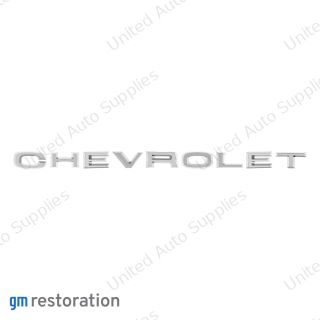 Chrome "CHEVROLET" Hood Letter Emblem Set For 1967-68 Chevy & GMC Truck