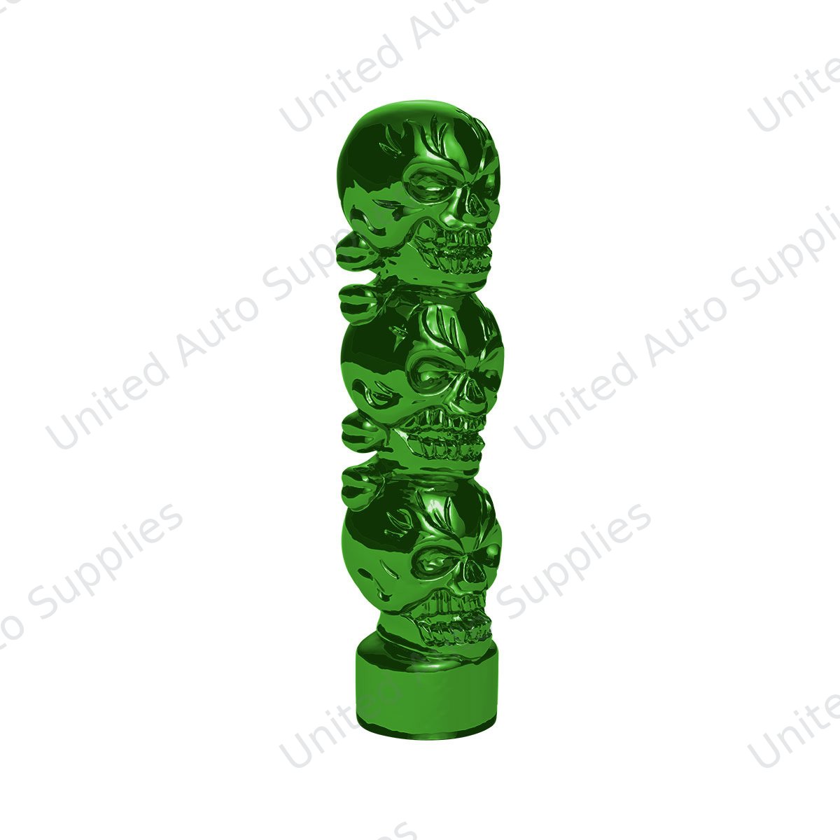 1/2"-13 Thread-On 3 Skull Candy Color Shift Knob-Emerald Green