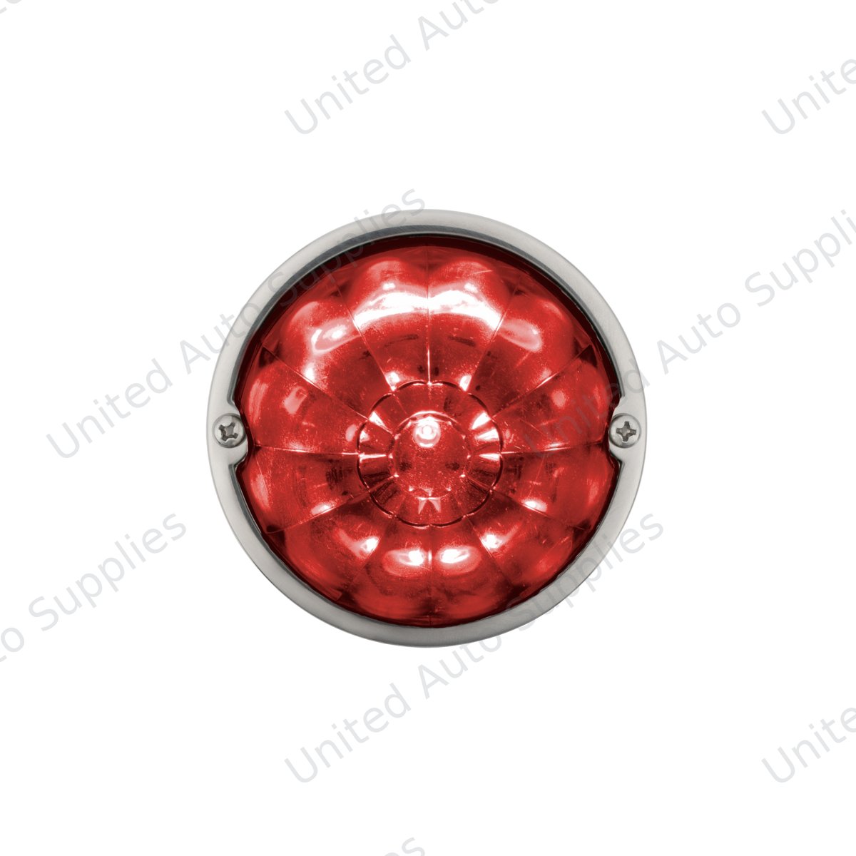 17 LED Dual Function Watermelon Flush Mount Kit - Red LED/Red Lens