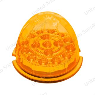 17 LED Dual Function Reflector Cab Light - Amber LED/Amber Lens (Bulk)