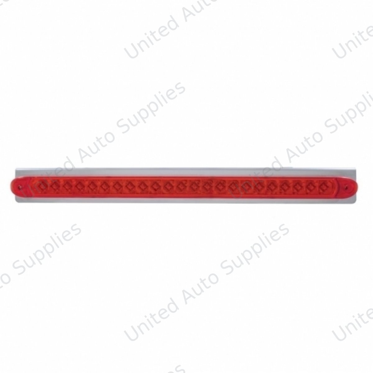 17-5/16" Stainless Reflector Light Bracket With 23 LED 17-1/4" Reflector Light Bar - Red LED/Red Lens