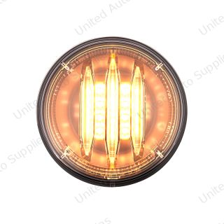 Saber 29 LED 4" Round Turn Signal Light-Amber LED/Clear Lens