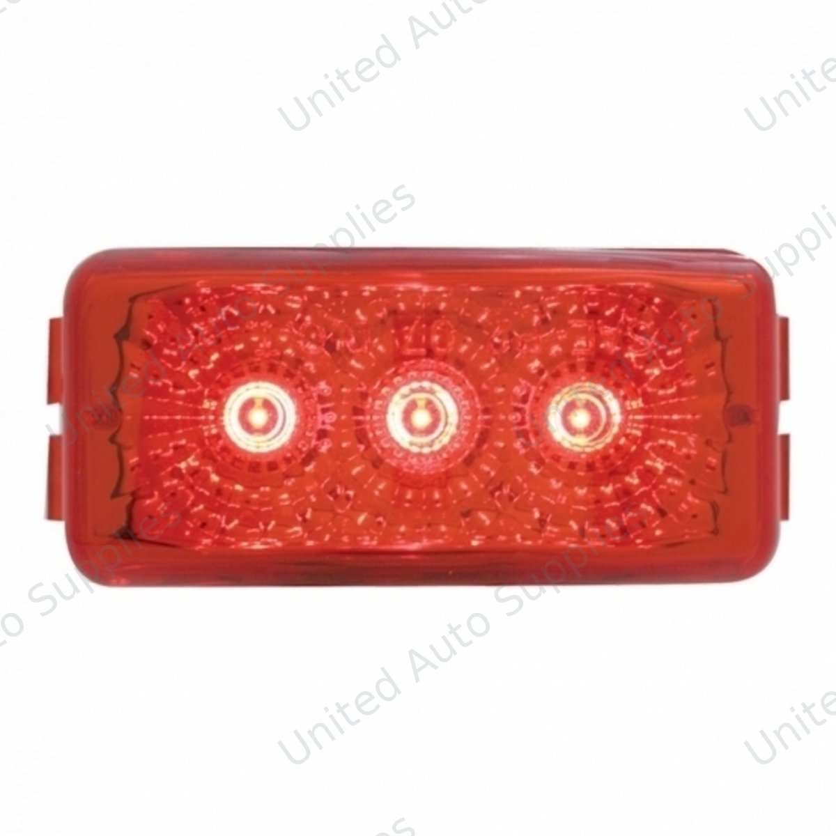 3 LED Reflector Light (Clearance/Marker) - Red LED/Red Lens