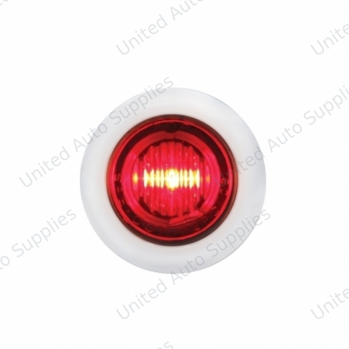 3 LED 3/4" Mini Light With Bezel (Clearance/Marker) - Red LED/Red Lens