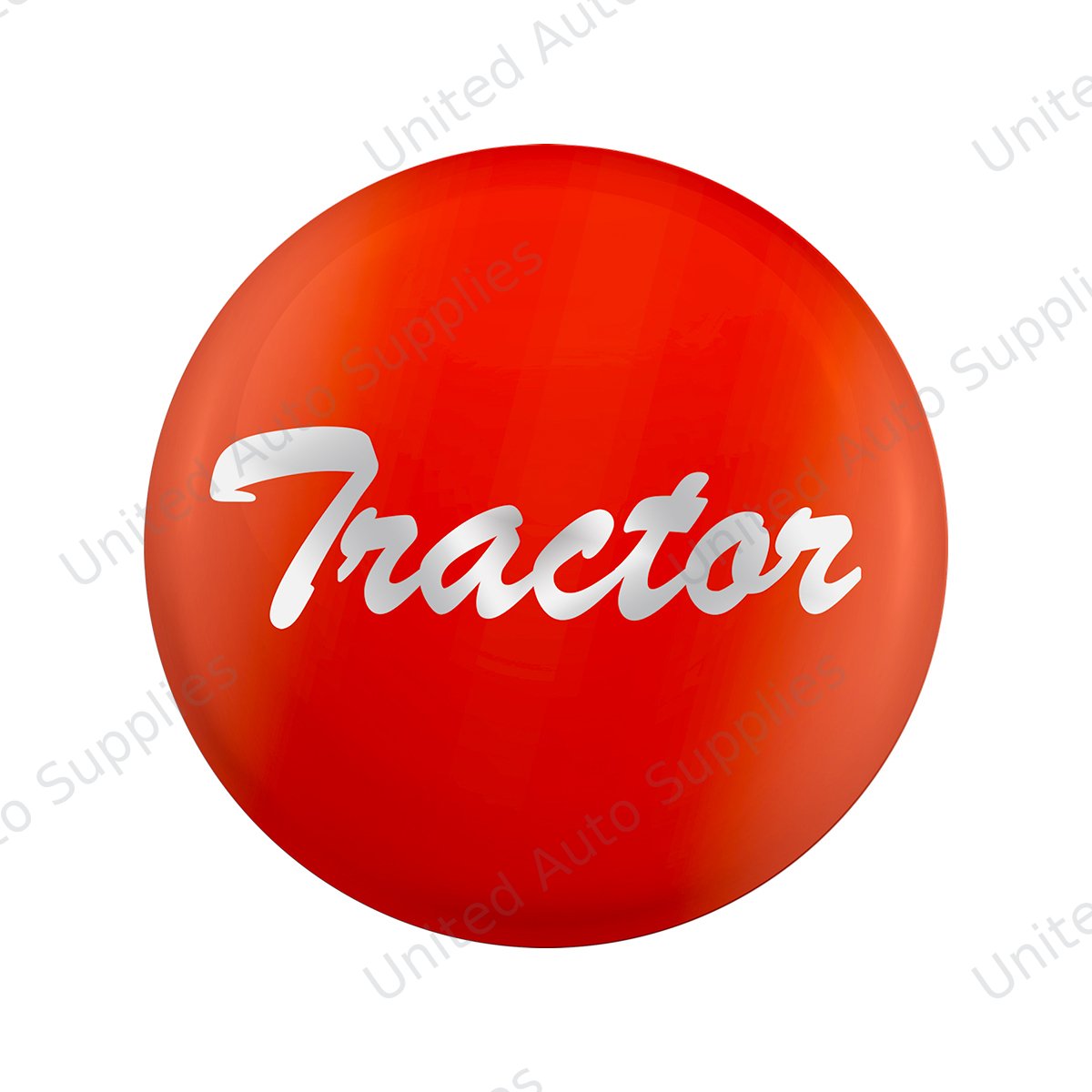 "Tractor" Glossy Air Valve Knob Candy Color Sticker -Cadmium Orange
