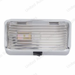 Interior Dome Light With Bulb & On-Off Switch - Clear Lens