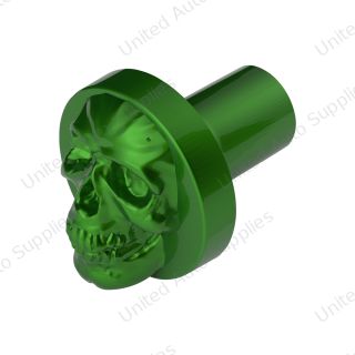 Skull Air Valve Knob - Emerald Green