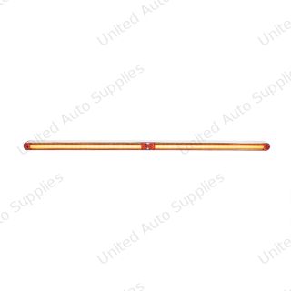 Dual 24 LED Dual Function 12" GloLight Bar With Bezel - Red LED/Clear Lens