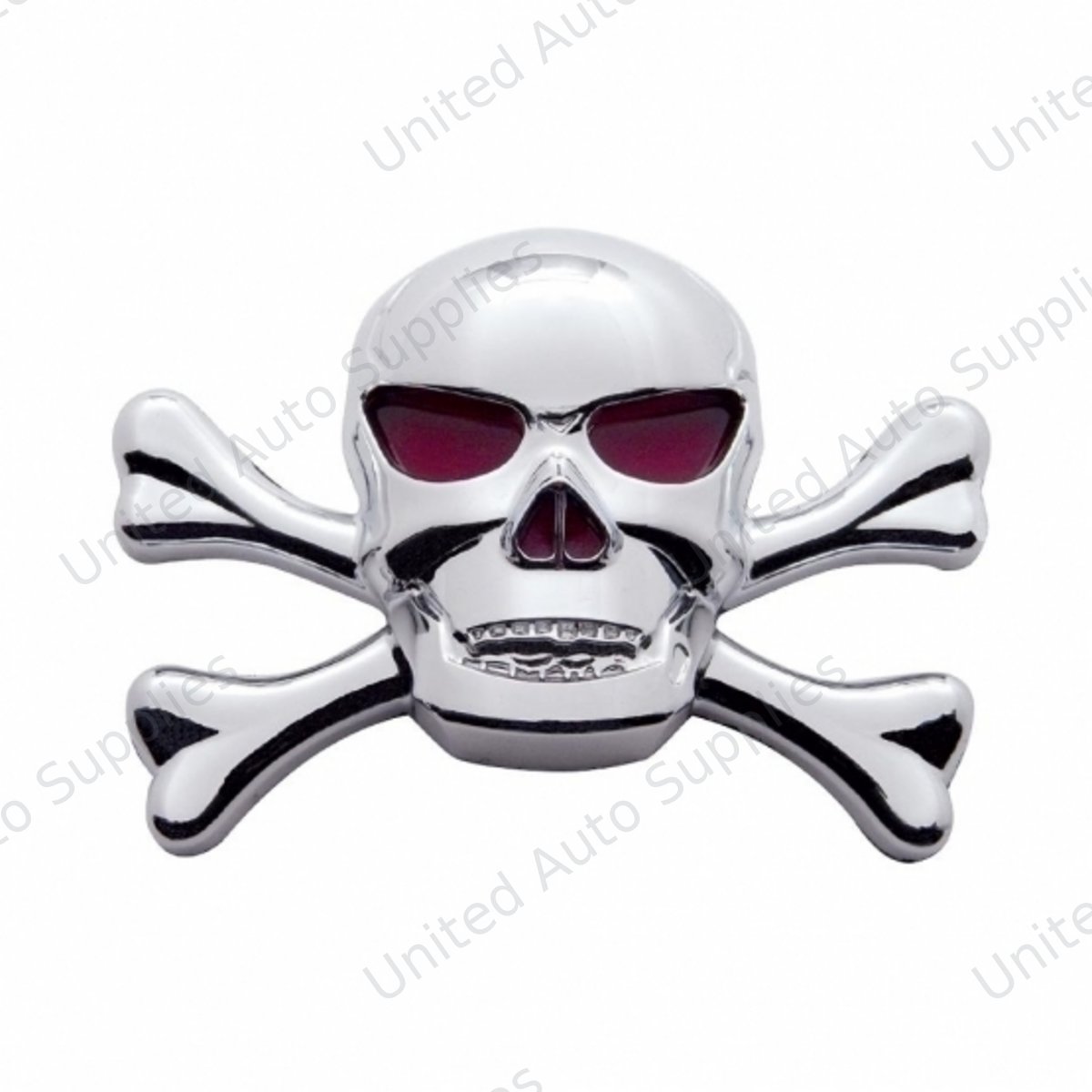 Chrome Skull Accent With Crossbones