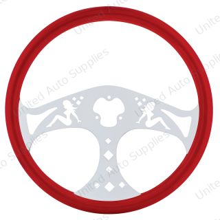 18" Color Lady Steering Wheel - Indigo Red