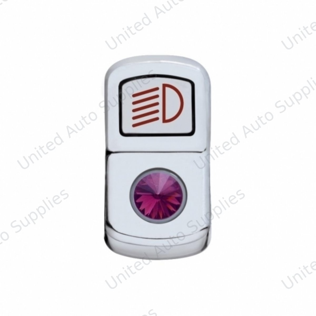 "Headlight" Rocker Switch Cover With Purple Crystal