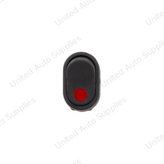 Red Illum Oval Rocker 16 Amp 12V On/Off 1/2" Dia. 1 Pc.